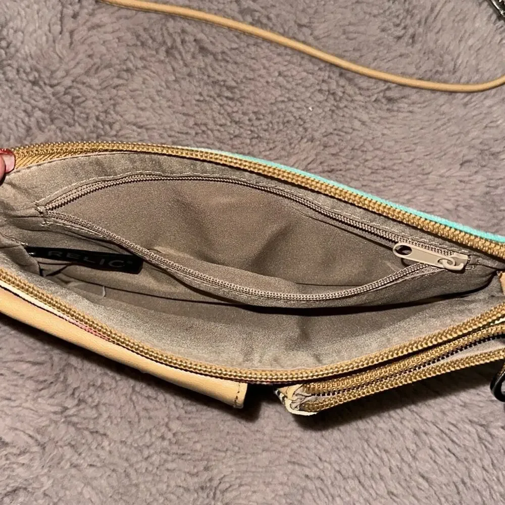 Cute Relic Striped Crossbody Wristlet